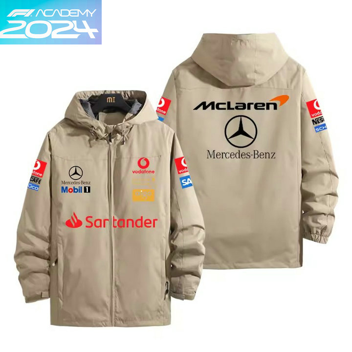 Veste McLaren Mercedes-Benz Homme 2024 Coupe-vent Imperméable Blouson